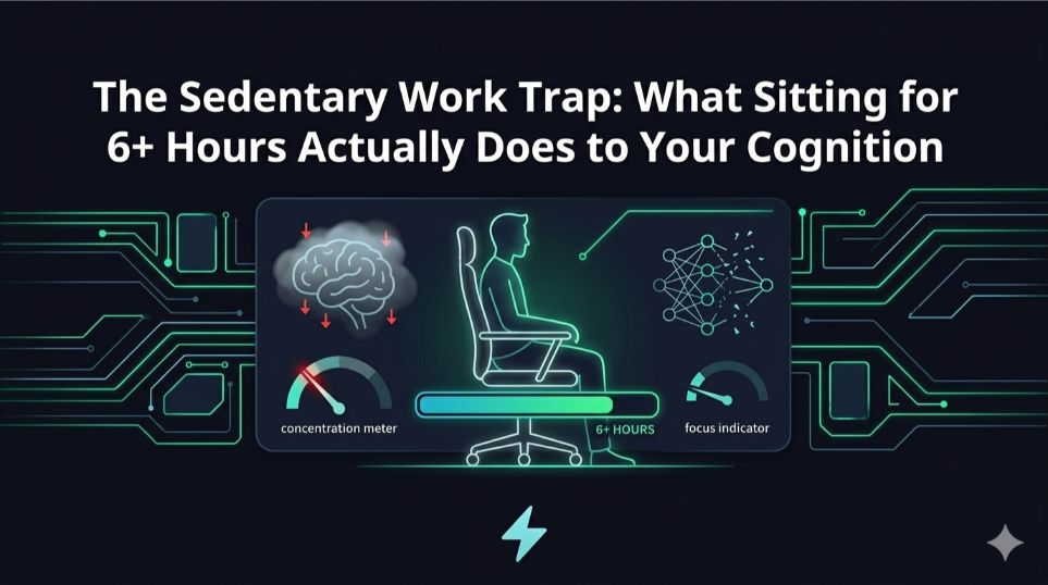 The Sedentary Work Trap: What Sitting for 6+ Hours Actually Does to Your Cognition